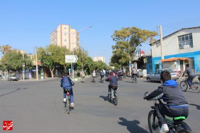 همایش دوچرخه سواری در میانه برگزار شد/ عکس: حسین پوربهرامی