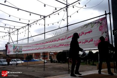 آذین‌بندی بیمارستان های میانه برای قدردانی از کادر درمانی