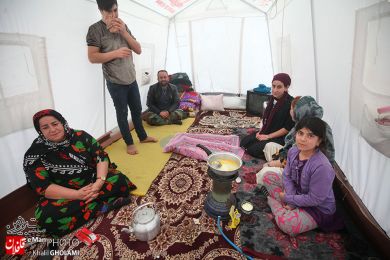 کمپ زلزله زدگان خوی