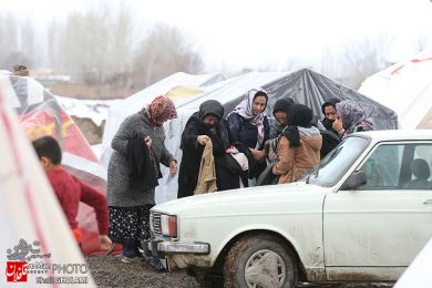 کمپ زلزله زدگان خوی