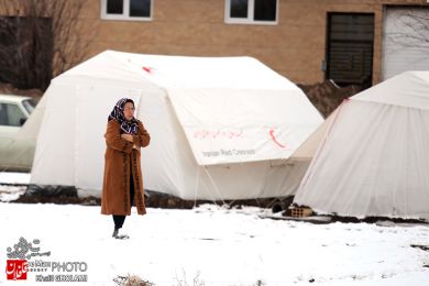کمپ زلزله زدگان خوی