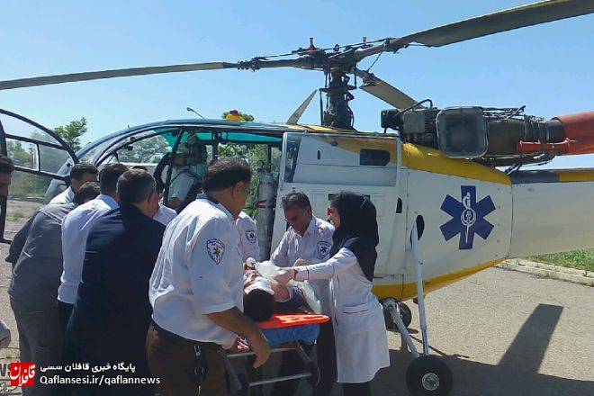 انجام پرواز نجات بخش بالگرد اورژانس میانه از هشترود به تبریز
