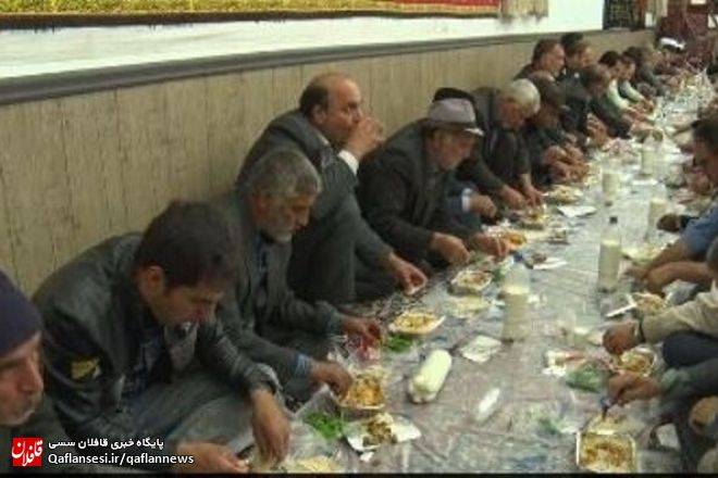 سفره احسان مرد میانه ای برای امام خمینی (ره)