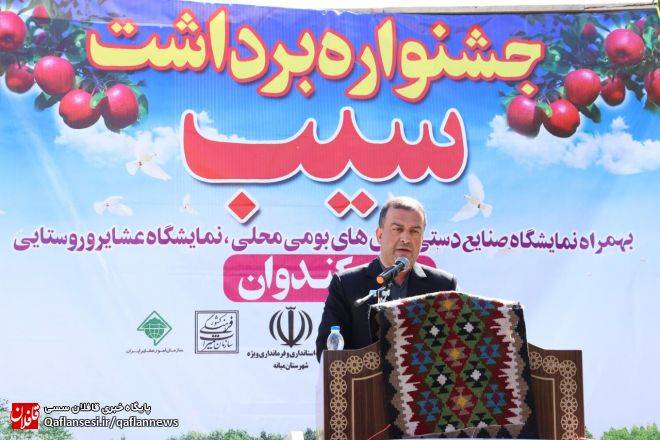 برگزاری جشن شکرانه برداشت سیب در بخش کندوان میانه