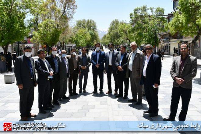بازدید شهردار و اعضای شورای اسلامی شهر میانه از پیاده راه های زنجان و همدان