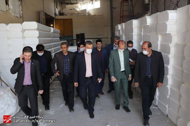 بازدید فرماندار به همراه مدیرکل اعتبارات بانک توسعه تعاون کشور از شهرک صنعتی شماره یک میانه