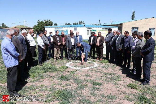 کلنگ زنی مدرسه ۶ کلاسه مشارکتی در بخش ترکمانچای میانه