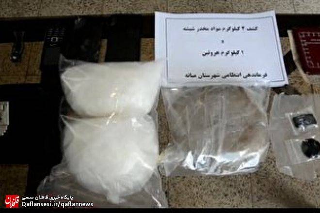 کشف هروئین و شیشه در میانه