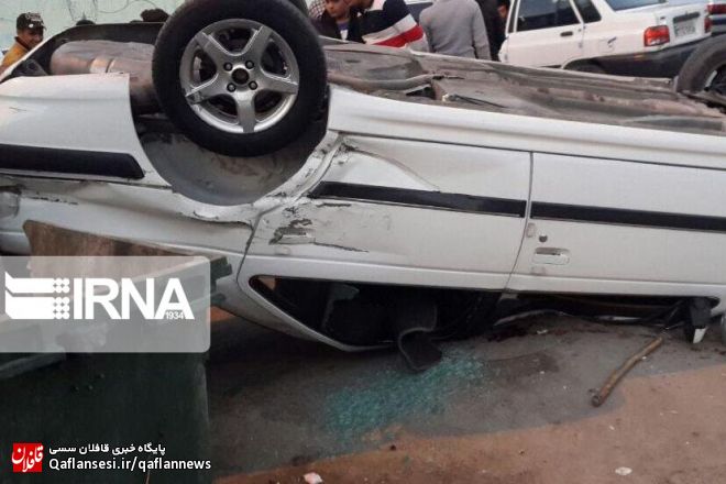 تصادف در محور میانه - ترک یک کشته و یک مصدوم برجای گذاشت