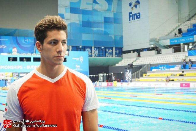 مهدی انصاری شناگر میانه‌ای در ۵۰ متر پروانه چهارم شد