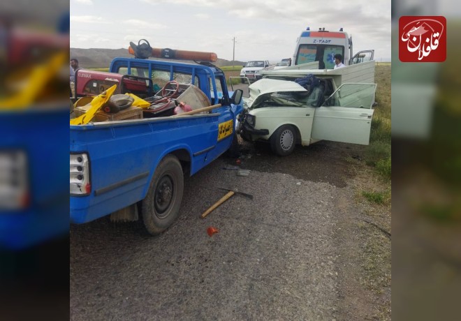 سانحه رانندگی در میانه یک کشته و یک مصدوم برجا گذاشت