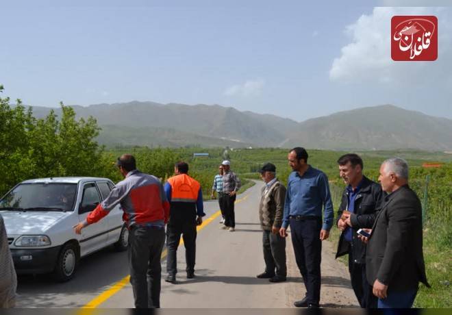 بازدید بخشدار کندوان از خط کشی مسیر روستاهای آوین تا زرنکش