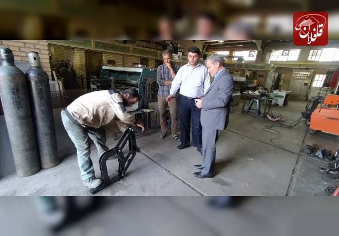 بازدید فرماندار ویژه میانه از کارگاههای کوچک فناورانه در شهرستان