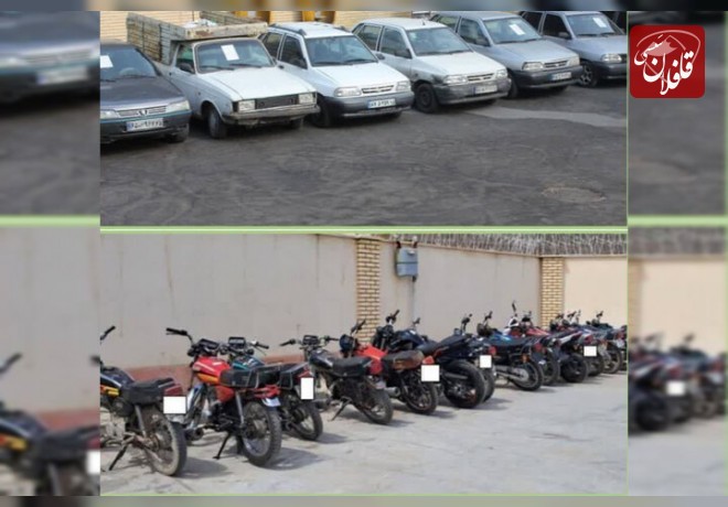 پلیس میانه ۱۸ سارق را دستگیر کرد؛ کشف ۳۵ خودرو و موتورسیکلت مسروقه