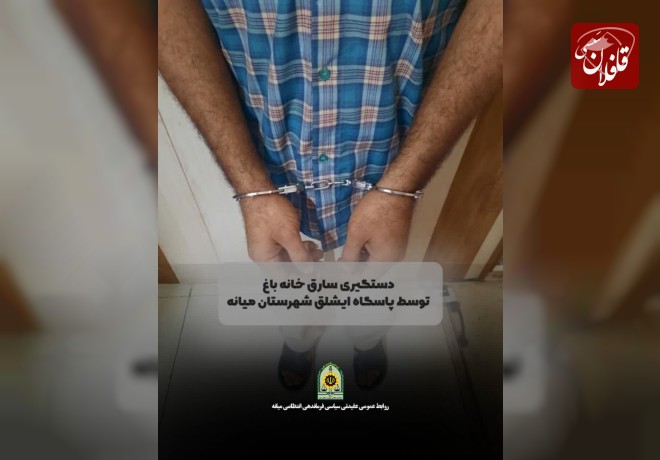 دستگیری سارق خانه باغ توسط پلیس"میانه"