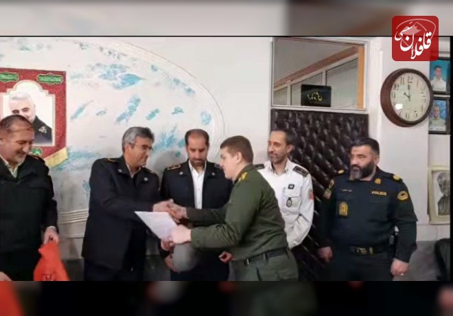 تقدیر سازمان آتش‌نشانی میانه از سرباز وظیفه انتظامی به‌دلیل اقدام مجاهدانه در مهار آتش‌سوزی