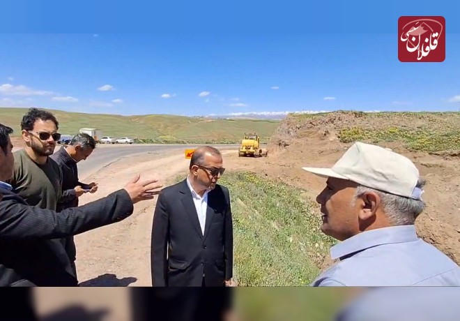 بازدید فرماندار ویژه میانه از پروژه قطعه دو محور میانه–ترک؛ تأکید بر تسریع اجرا و ارتقای ایمنی